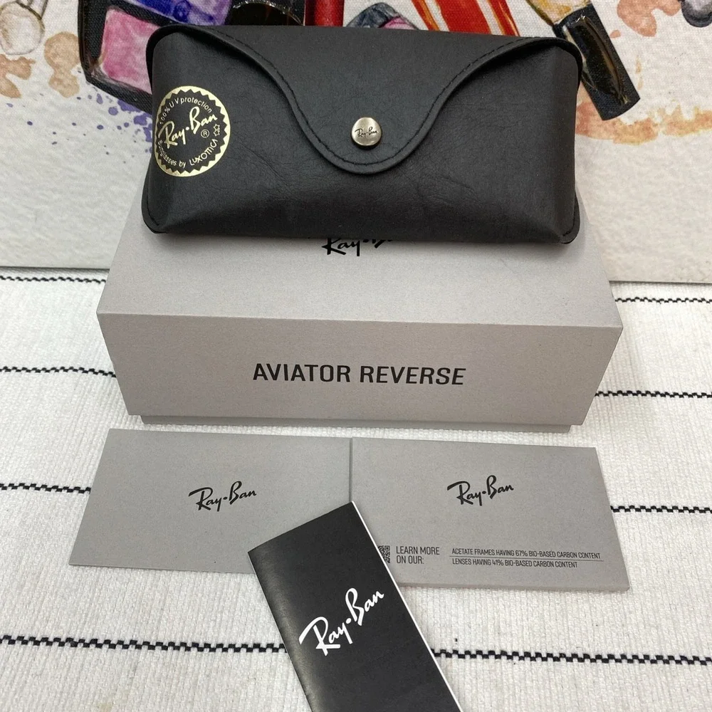 Ray-Ban Aviator Reverse Sunglasses ORBRO101S ARISTA DARK GREEN MIRROR59mm w/case